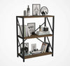 Arbor Metal & Wooden 3 Tier Standing Bookcase, Modern Bookshelf