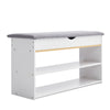 Shoe Bench with Storage Entryway Hall Bench with Cushion Seat Storage Benches