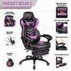 Executive Office Chair Racing Gaming Computer Desk PU Leather Adjustable Swivel