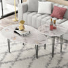 2 Piece Coffee Table Marble Side End Tables Sintered Stone Couch Nested Tables