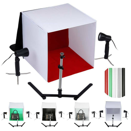 Portable Photo Studio Lighting Cube Tent Kit 60 X 60CM Light Box + 5 Backgrounds