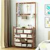 Entryway 5 Tier Shoe Rack Coat Rack Stand Hall Tree Mudroom Storage Furniture