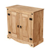 New Sideboard 2 Door Storage Cupboard Solid Mexican Waxed Pine Buffet Cabinet