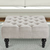 Large Fabric Buttoned Ottoman Chesterfield Coffee Table Side Table Footstool UK