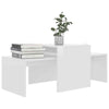 Coffee Table Set Chipboard Accent Side End Couch Table High Gloss White