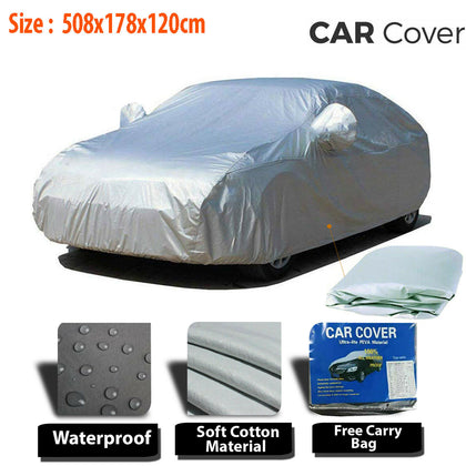 Outdoor Full Car Cover Large Heavy Duty Rain Snow UV Protection Breathable