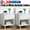 Single/Pair Bedroom Bedside Tables Cabinets Nightstand with 1 Drawer White