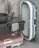 Folding Bathtub Adult Kid Portable Spa Sauna Bath Bucket Soaking Water Tub