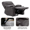Electric Recliner Chair Sofa TV Armchair Cinema Chair with 2 Cup Holders Grau