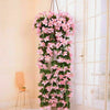 Artificial Fake Hanging Flowers Vine Plant Home Garden Decor Indoor Outdoor DDUK