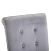 2x Velvet Dining Chair with Knocker/Ring Back Dining Room Kitchen Chairs Grey