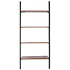Ladder Shelf Bookshelf 4-Tier Rustic Brown 25x13.4x59in for Study for Office