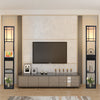 Wooden Floor Lamp 3-Tier Storage Freestanding Lignting with Drawer USB Type C
