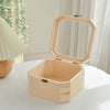 Octagon Shape Wood Earrings Ring Jewelry Storage Box Wedding Gift Case Glass Top