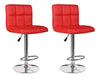 2 x Bar Stools Gas Lift Faux Leather Breakfast Kitchen Swivel Barstool Pub Chair