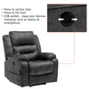 Electric Massage Power Lift Chair Armchair Upholstered Fabric Velvet Single Sofa