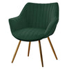 2pcs Accent Backrest Dining Chairs Padded Armchair Tub Lounge Chair Metal Legs