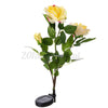 3 LED Solar Power Rose Flower Stake Lights Outdoor Garden Path Luminous Lam UK