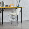 Pair of 2 Computer Desk Chair Faux Leather Fabric Padded Dining Chairs Metal Leg