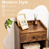 Set of 2 Nightstand Modern Sofa Side Table Bedroom End Table Cabinet W/ Drawer