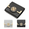 Ladies Small Card Holder Snap Closure Wallet Faux Leather Folding Short Purse