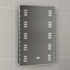 60 LED Light Illuminated Bathroom Mirror Touch Sensor Clock Socket Demister Pad