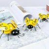 4PCS Decorative Metal Art Bumble Bee Backyard Garden Accents Wall Ornament