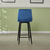 2* Barstools Set Velvet Padded Metal legs Footrest Bar Stools Breakfast Chair