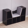 Bookcase Storage Reading Seat Unit Kids Adults Six Cubes Organiser Relaxation