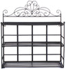 Black Scroll Metal 3 Tier Shelf Storage Unit Shabby Chic Bathroom Wall Rack