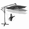 Mondeer 3M Garden Banana Parasol Cantilever Parasol Crank Handle with Solar LED