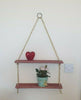 Rustic Vintage Shelves Handmade Wooden Natural Wood Floating Hanging Rope Shelf