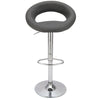 2 X Bar Stools Faux Leather Kitchen Breakfast Barstools Grey Gas Lift Swivel