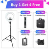 18" LED Ring Light Light Stand Kit Dimmable Photo Studio Selfie Phone Live