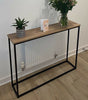 Slim Hallway Console Table Narrow Industrial Sideboard Display Unit Metal Desk