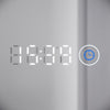 LED Bathroom Mirror with Shaver Socket Clock Demister Touch Sensor 1000 x 600mm