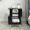 White Wooden Bedside Table Cabinet Bedroom Furniture Storage Nightstand Black