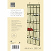 20 Pocket Over Door Hanging Shoe Rack Shelf Organiser Storage Stand Holder Beige
