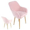 Dining Chairs Kitchen Living Room Lounge Velvet Upholstered Armchair Metal Legs
