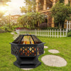 Large Fire Pit Firepit Brazier Bowl Garden Hexagonal Log Burner Heater Camping