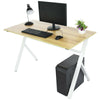 Computer Home Office Desk Corner Wood Metal Desktop Table PC Study Workstation