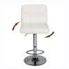 2PCS Adjustable Height Bar Stools PU Leather Swivel Gas-Lift Barstools Chair