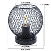 Metal Iron Art Desk Bedside Black Metal Electric Plug in Table Lamp Height 20cm
