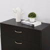 Modern Chest of Drawers 4 Drawer Cabinet Anti-Bowing Support Nightstand BLACK