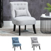 Fabric Single Sofa Dining Chair Upholstered W/ Pillow Solid Wood Leg Living Room