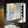 Double Side Bathroom Illuminated LED Mirror Cabinet with Shaver Socket Bluetooth