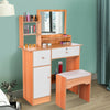 Modern Dressing Table Bedroom Vanity Table Makeup Desk W/ Mirror & 2 Drawers UK
