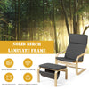 Recliner Leisure Chair Set Wooden Upholstere Lounge Chair with Footstool
