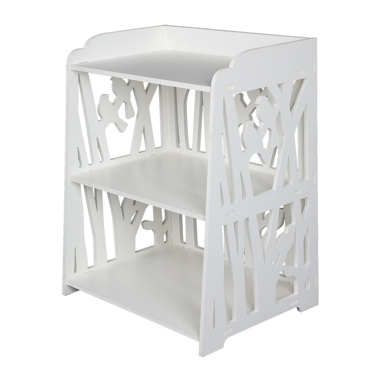 Hollow Bedside Table Nightstand Coffee Tea Side Lamp Desk Shelf Storage Bookcase
