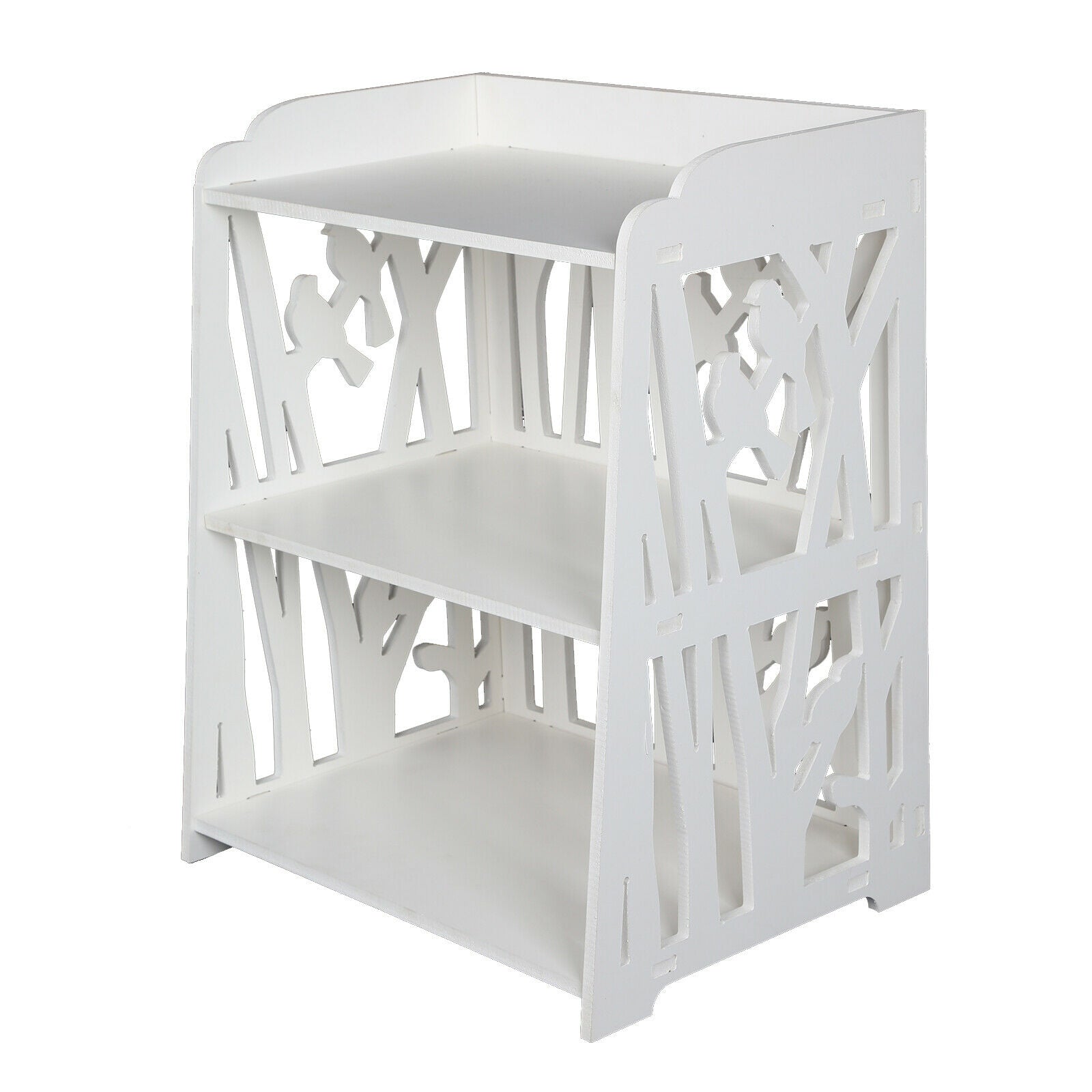 Hollow Bedside Table Nightstand Coffee Tea Side Lamp Desk Shelf Storage Bookcase